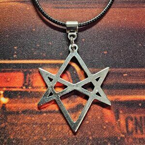 Handmade Supernatural Men of Letters Necklace – 17” Leather Cord